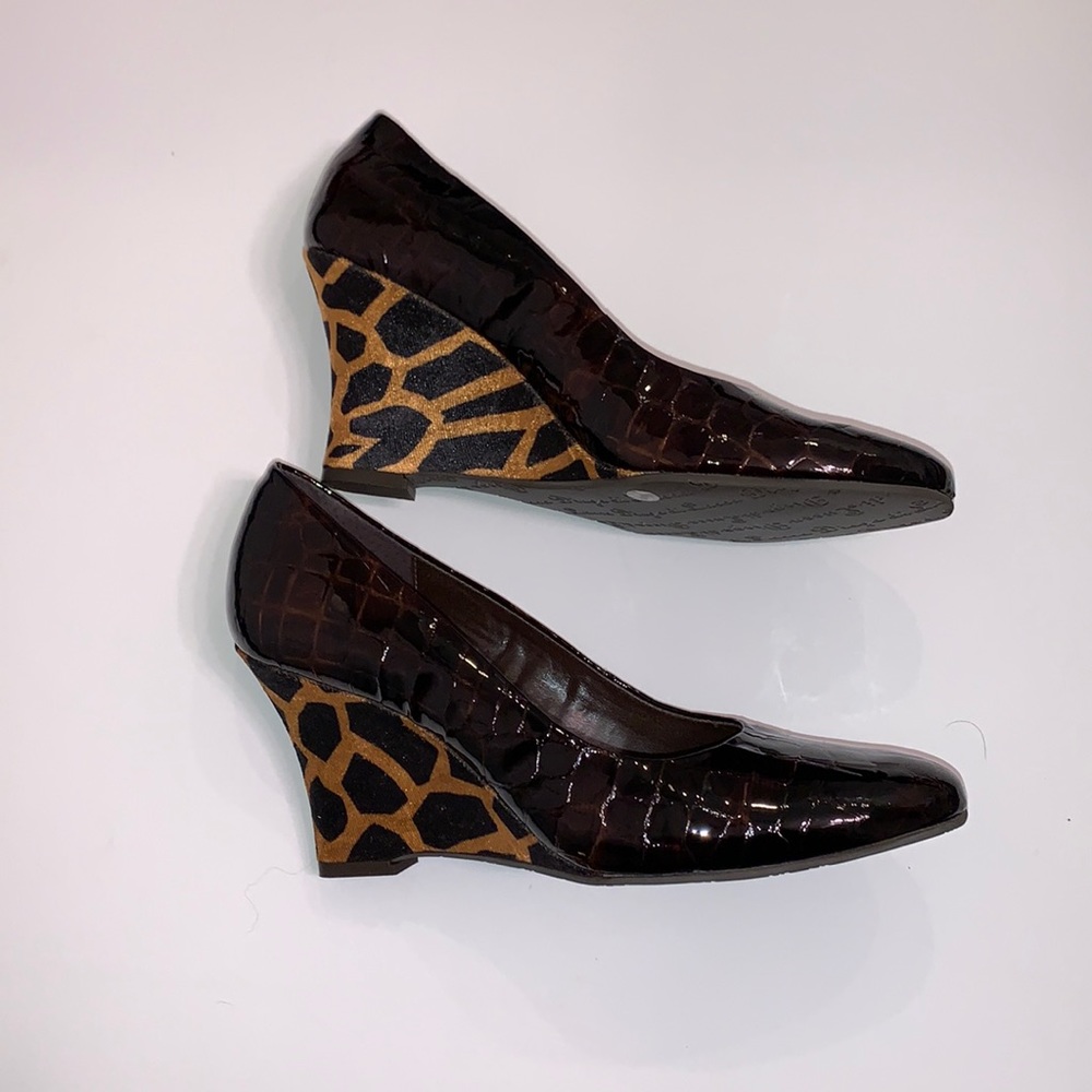 Diego di Lucca Diego Britt Leather Upper Wedges